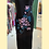 Thumbnail: 黑色仿絲絨手繪中長旗袍 Black faux velvet hand-painted mid-length cheongsam qipao NS-653