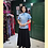 Thumbnail: 牛仔扎染上衣(淺色) Light-colored denim tie-dye Qipao Style Top NS-663