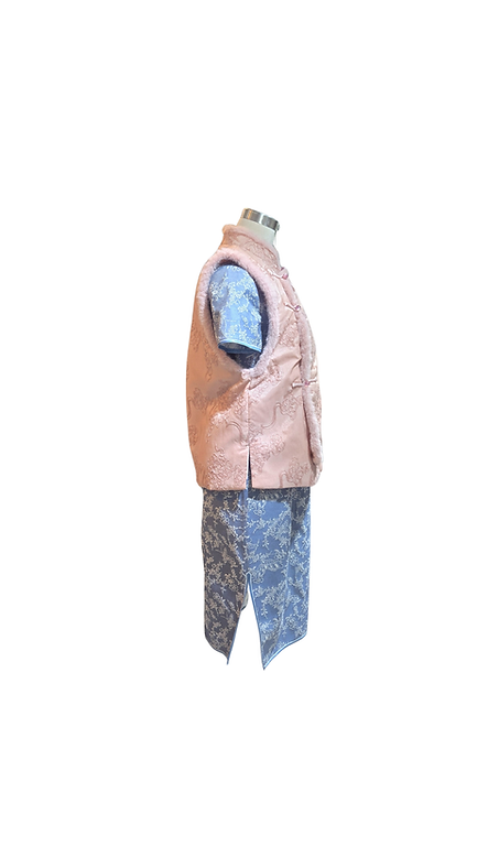 粉紅3D立體花背心 Pink 3D Floral Vest L-020