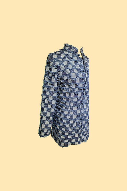 拼格牛仔外衣 Checkered WomanTang Suit Jacket V047