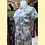 Thumbnail: 黑色小花短旗袍 Short black floral qipao P-031