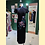 Thumbnail: 黑色仿絲絨手繪中長旗袍 Black faux velvet hand-painted mid-length cheongsam qipao NS-653
