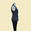 Thumbnail: 藍色金鳥拼布背心 Blue Gold Bird Patchwork Vest L-011