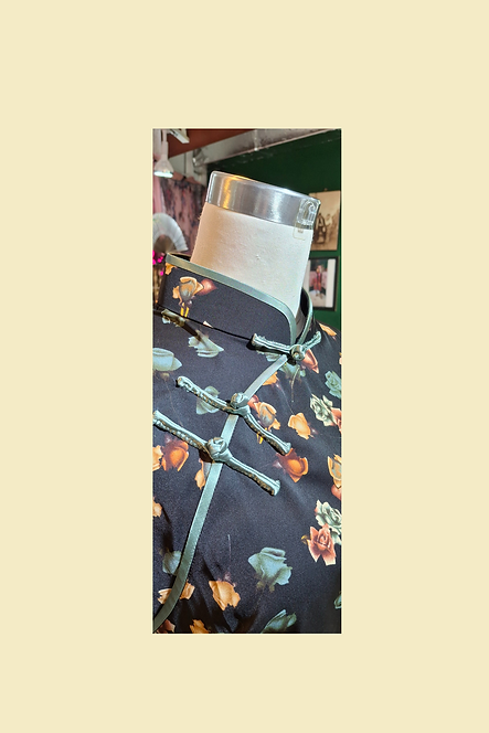橙色玫瑰花旗袍款上衣 Rose in orange colour Qipao Top B-025