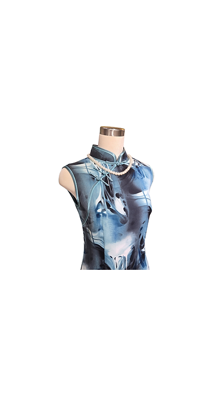 水墨幻影旗袍 Mystic Inkflow qipao P-021