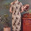 Thumbnail: 米啡色水墨畫短旗袍 Short beige-brown cheongsam with an ink painting pattern P-032