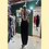 Thumbnail: 黑色仿絲絨蕾絲露肩長旗袍  Black velvet-textured lace maxi qipao EU-006
