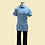Thumbnail: 淺藍色小花牛仔拚布上衣  Light blue floral denim patchwork Qipao Top B-034