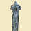 Thumbnail: 真絲牡丹花長旗袍  Peony pattern Silk cheongsam Qipao B-037