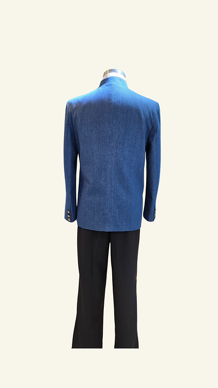 牛仔布中山裝男士 Chinese Denim Tung Suit Man Coat L-018