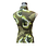 Thumbnail: 抽象幾何綠色旗袍 Abstract Geometric Green short qipao P-018