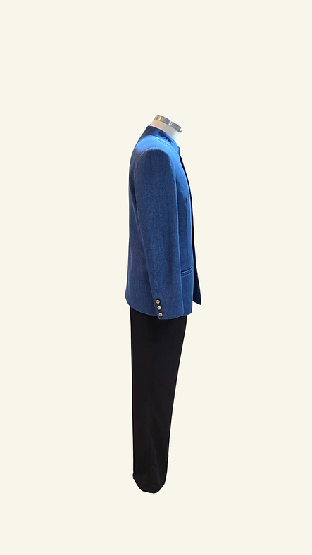 牛仔布中山裝男士 Chinese Denim Tung Suit Man Coat L-018