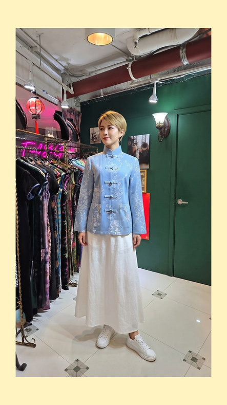 牛仔提花布外套 Denim WomanTang Suit Jacket NS-662
