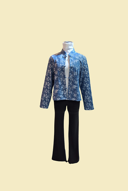 牛仔花布短外套 Denim WomanTang Suit Jacket L-014