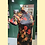Thumbnail: 黑底玫瑰長旗袍 Long black qipao with red rose pattern P-030A
