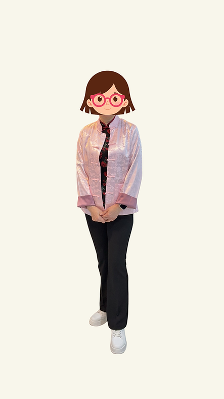 單面中性外套 (粉紅色) Oriental pattern Jacket (Pink) L-016