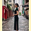 Thumbnail: 墨綠色仿絲絨手繪中長旗袍 Dark green faux velvet hand-painted midi qipao NS-652