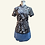 Thumbnail: 黑色小花上衣 Flower Bossom Qipao Top P-010