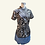Thumbnail: 黑色小花上衣 Flower Bossom Qipao Top P-010