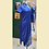 Thumbnail: 藍色仿醋酸旗袍 Blue Faux Acetate cheongsam qipao EU-004