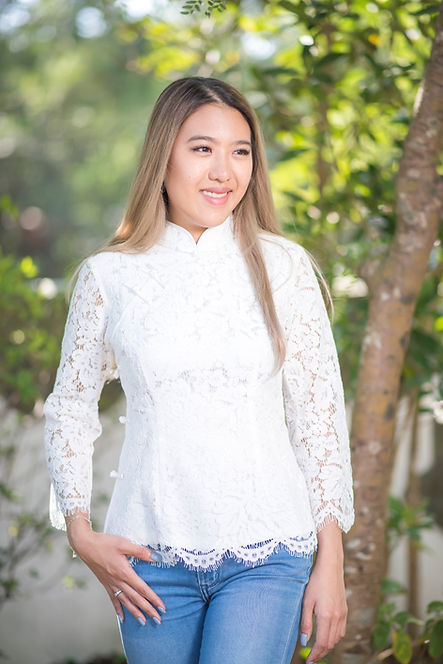 典雅蕾絲旗袍款上衣 Lace Qipao Top NS-166