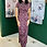 Thumbnail: 啡色玫瑰花長旗袍 Brown Rose Qipao NS-602